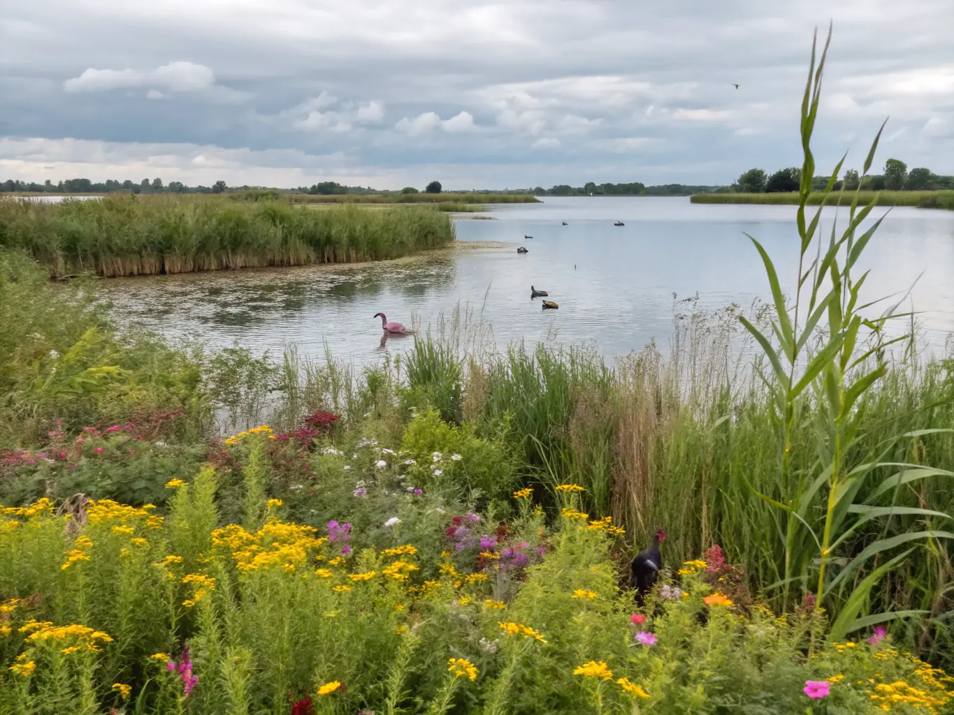 A compelling image showcasing the positive impact of MOTO VERTE EVOLUTION's activities on local ecosystems, such as restored habitats and thriving wildlife.
