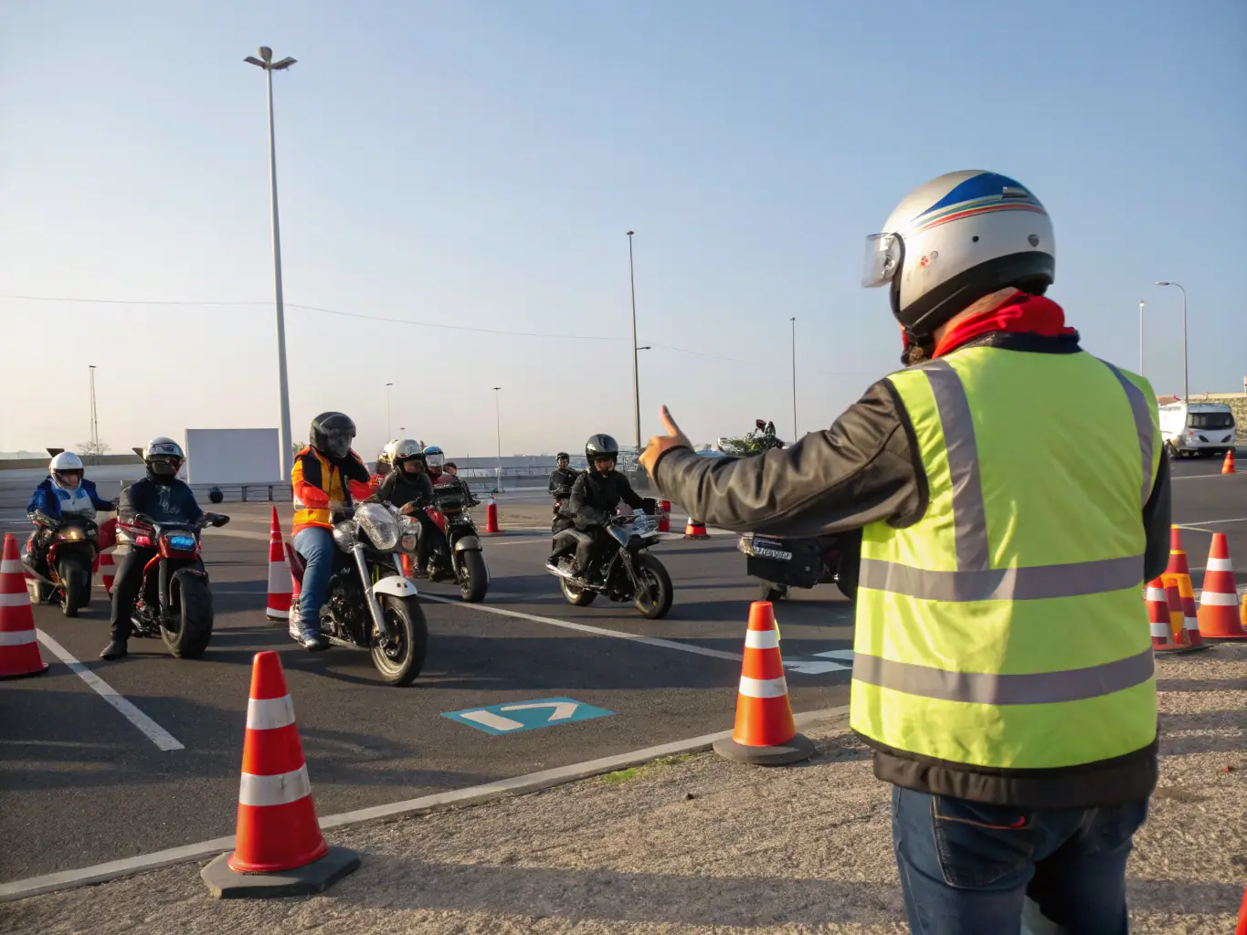 A heartwarming image of MOTO VERTE EVOLUTION members teaching young riders about safe riding techniques and environmental awareness.